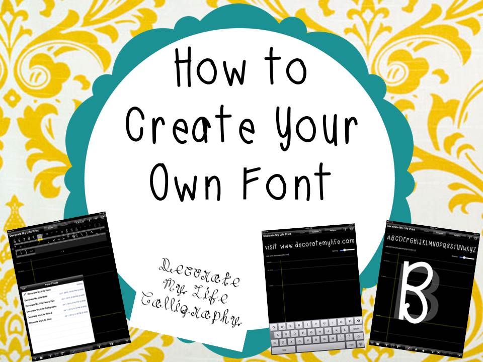 how to make my own font